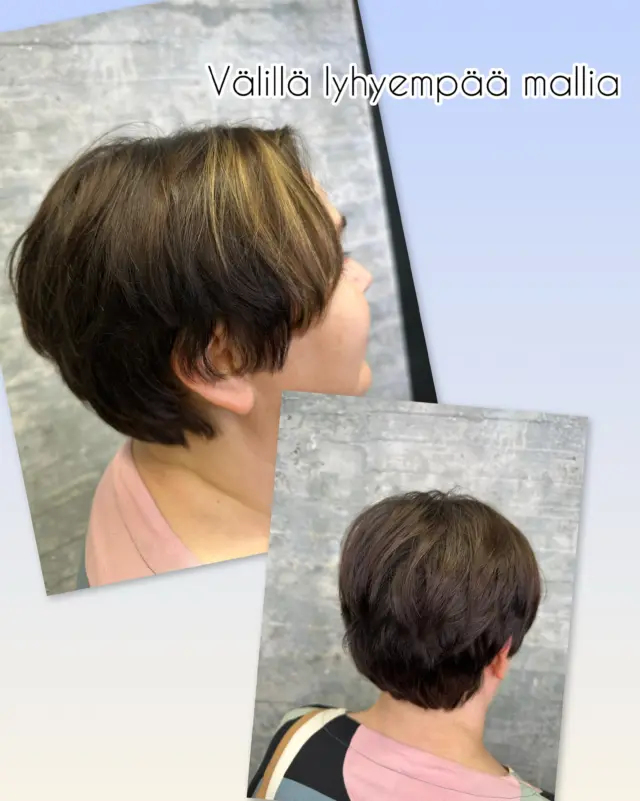 Lyhyempää hiusta veitsileikkauksella 💇‍♀️ - Pia#lyhyethiukset #momix #moroccanoilcolor #mastercolorexpert #kampaajalappeenranta